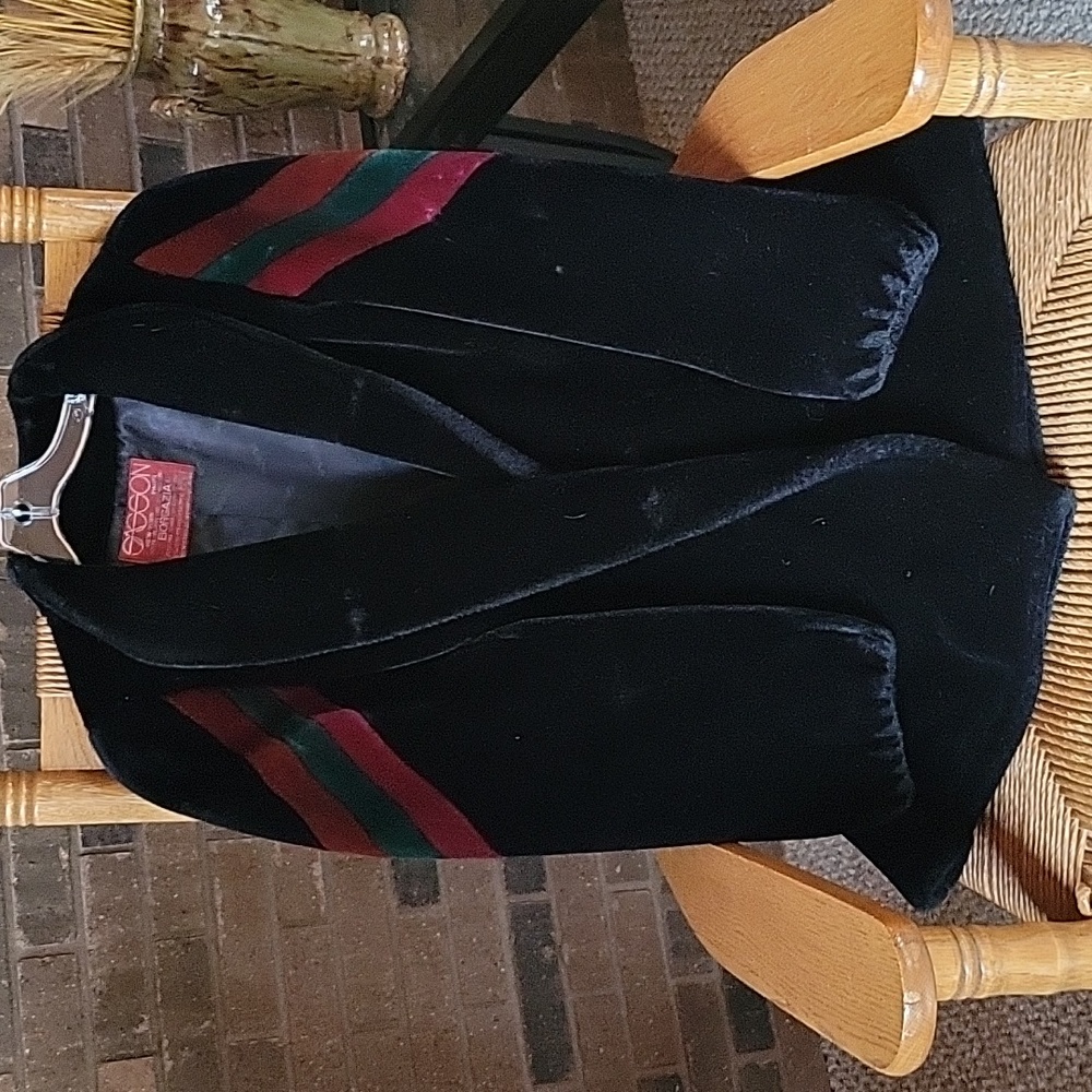 Vintage Sasson Borgazia faux fur/velvet coat, multicolored size M/L - Picture 2 of 15